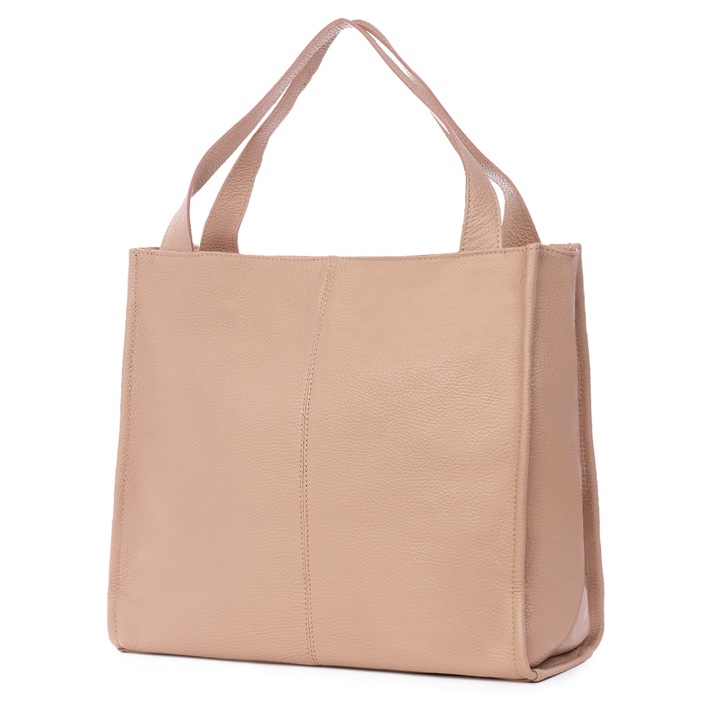 Дамска чанта от естествена кожа Наоми розова