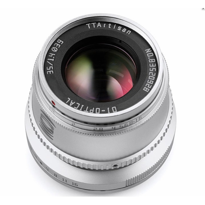 Obiectiv TTArtisan 35mm F1.4 Silver pentru Nikon Z-Mount
