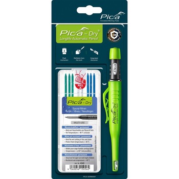 Set Creion PICA Dry + 8 Mine, rezerve colorate (3 mine verzi, 2 mine albe, 3 mine albastre) 4040 Set Creion PICA Dry + 8 Mine, rezerve colorate (3 mine verzi, 2 mine albe, 3 mine albastre) 4040