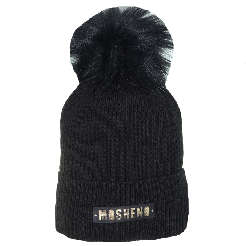 Caciula captusita pentru fete Mini Junior CCPF-1, Negru 67337