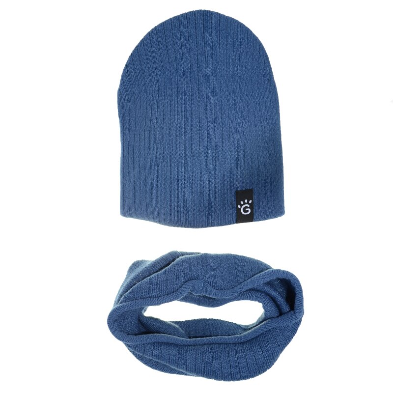 Set 2 piese caciula si fular pentru baieti Mini Junior CFG-2, Albastru 67386