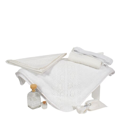 Set botez unicat alb 7 piese- Trusou biserica Albul Pur- Odorul Mamei
