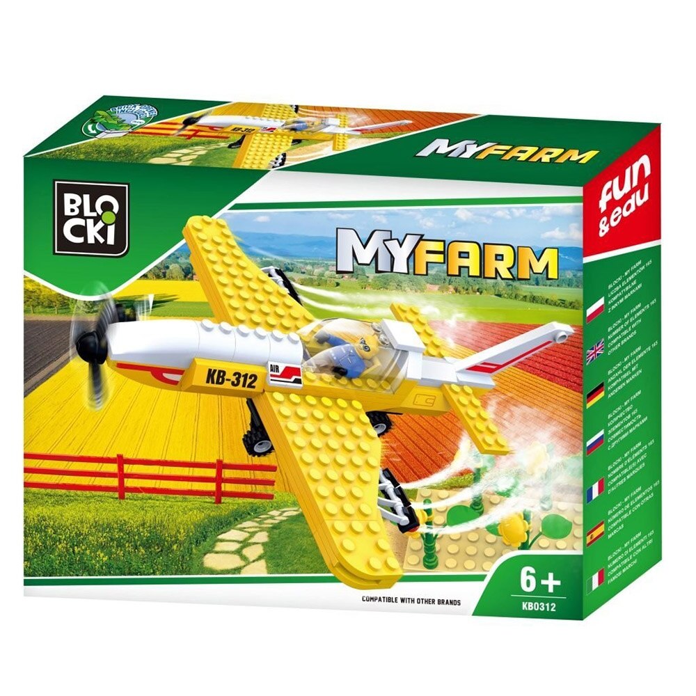 Set de constructii, Avion, 50 piese, 7toys