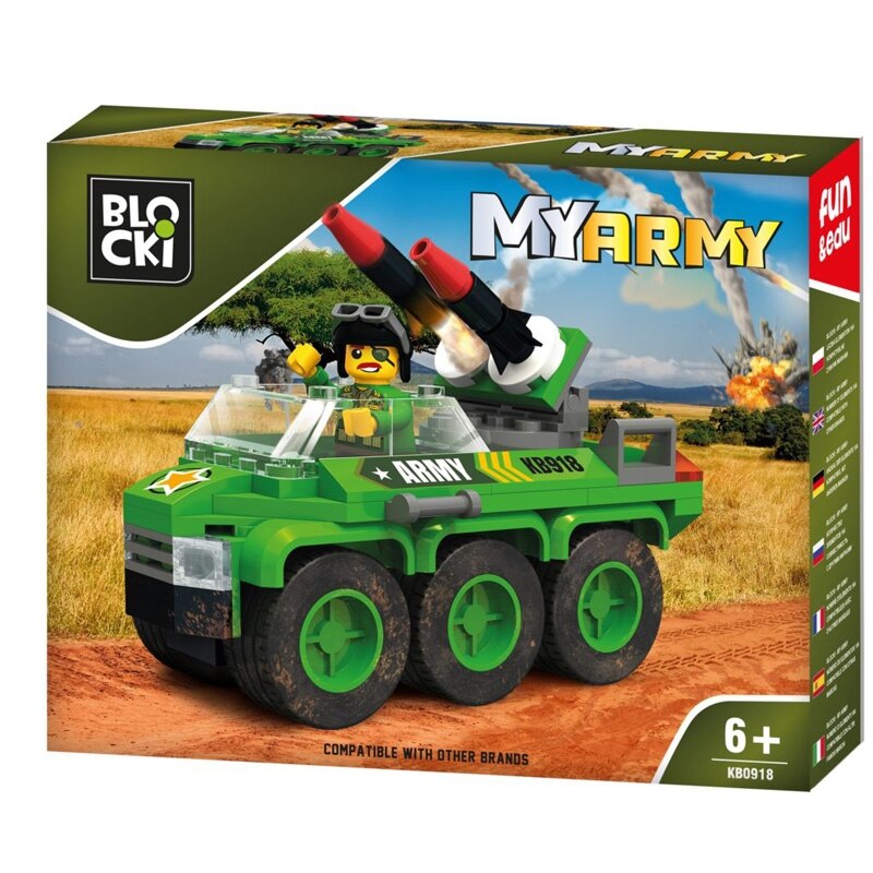 Set de constructit, Masina armata, 32 de piese, 7toys