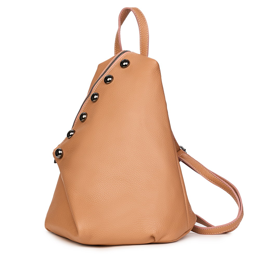 Rucsac piele naturala Bubble roz