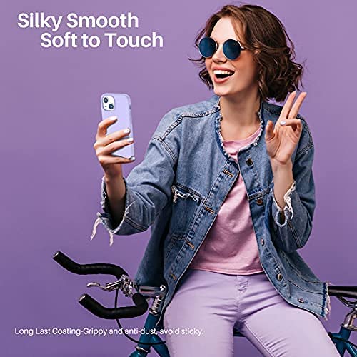 Husa din silicon ultra-slim MATA cu microfibra pe interior, compatibila cu iPhone 14 / Mov