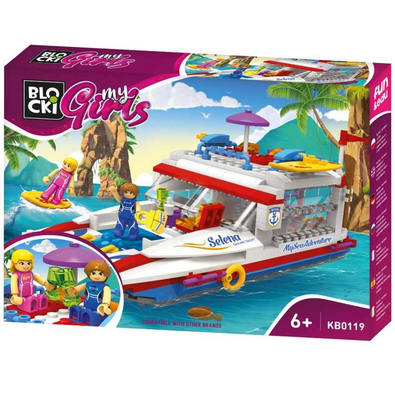 Set constructii, Aventura pe mare, 100 piese, 7toys