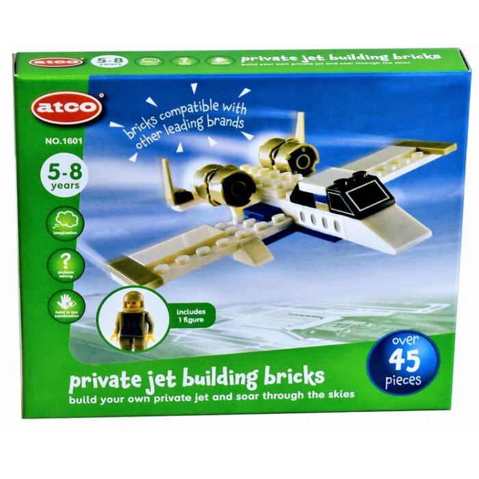 Set de construit Atco, avion, 45 de piese