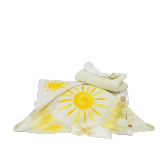 Set botez pictat ivoire 7 piese- Trusou biserica Soarele Meu- Odorul Mamei
