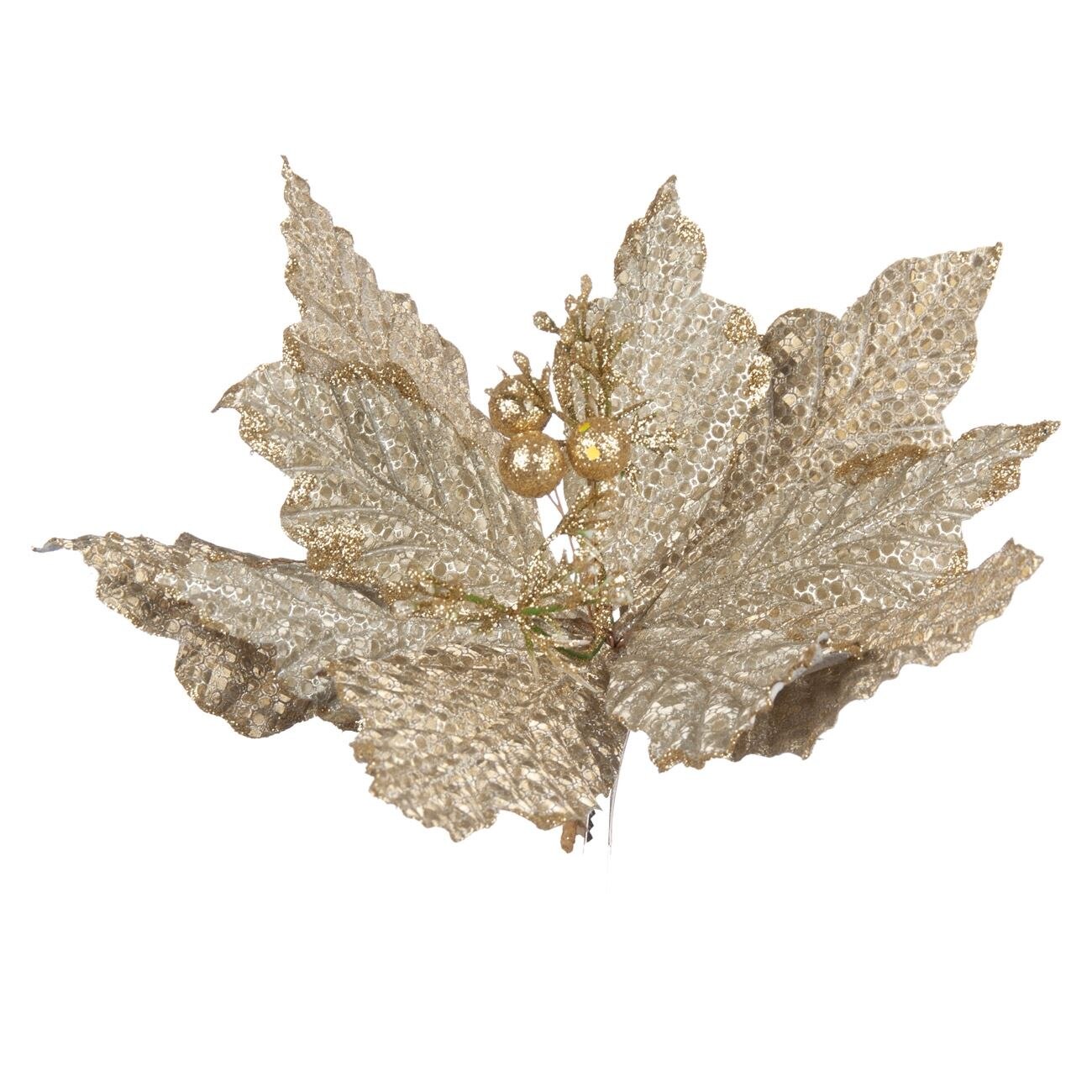 Ornament brad de Craciun, Marbest Grand Shop, 25,1 cm, auriu