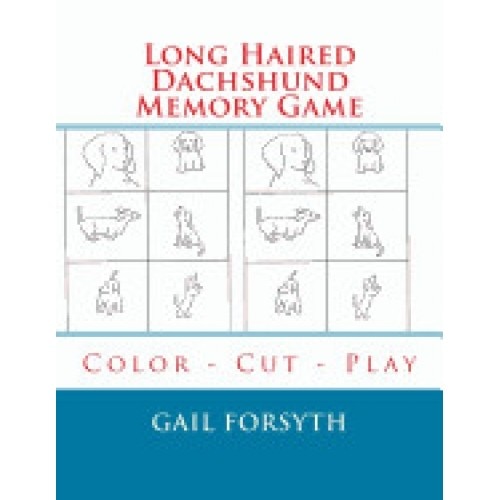 Long Haired Dachshund Memory Game: Color - Cut - Play