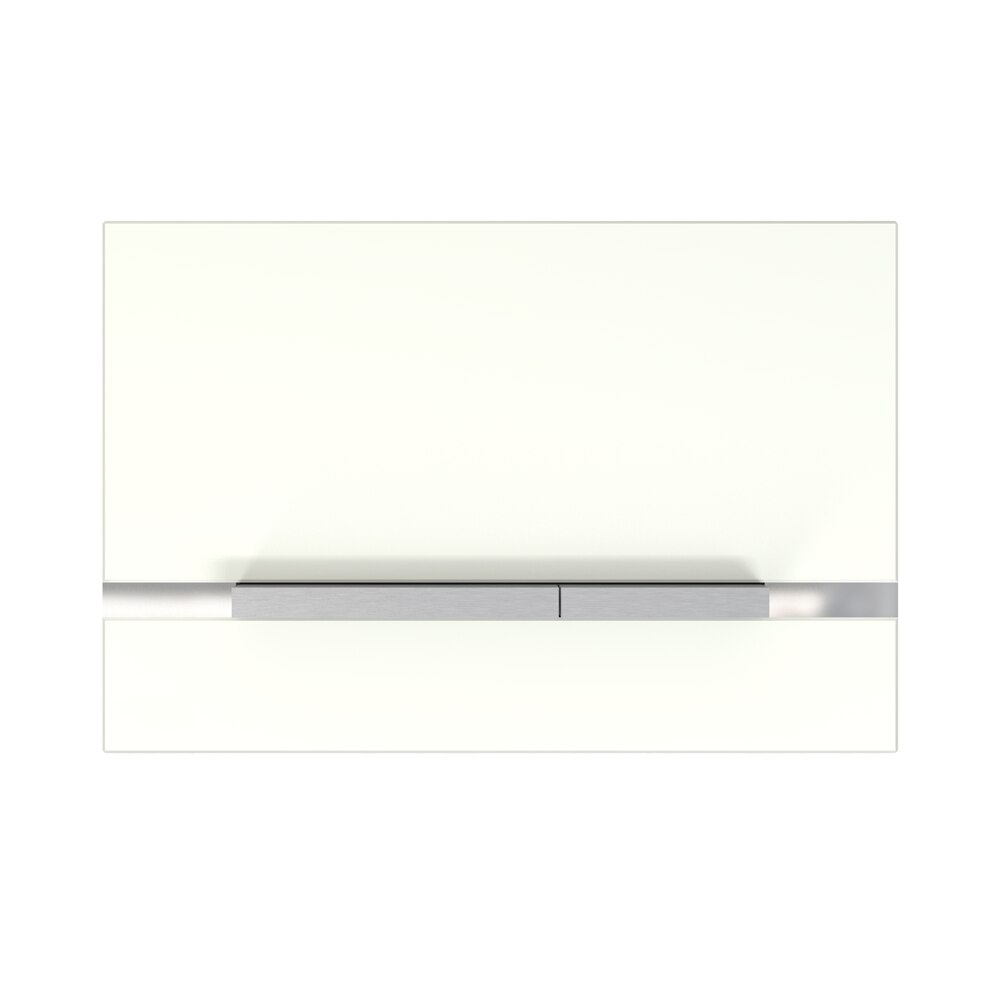 Clapeta de actionare pentru rezervor incastrat, sticla, STRIPE-GL1200, alb