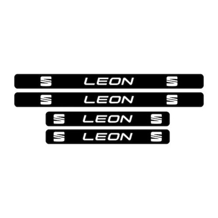 Set stickere praguri, Negre, Seat Leon
