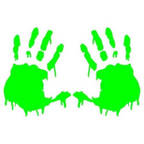 Sticker auto verde, Palme (set 2 bucati)