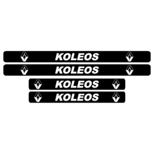 Set stickere praguri, Renault Koleos, Alb/Negru