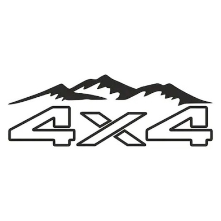 Sticker auto pentru masini sport, "4x4 ", off road, 25cm, negru