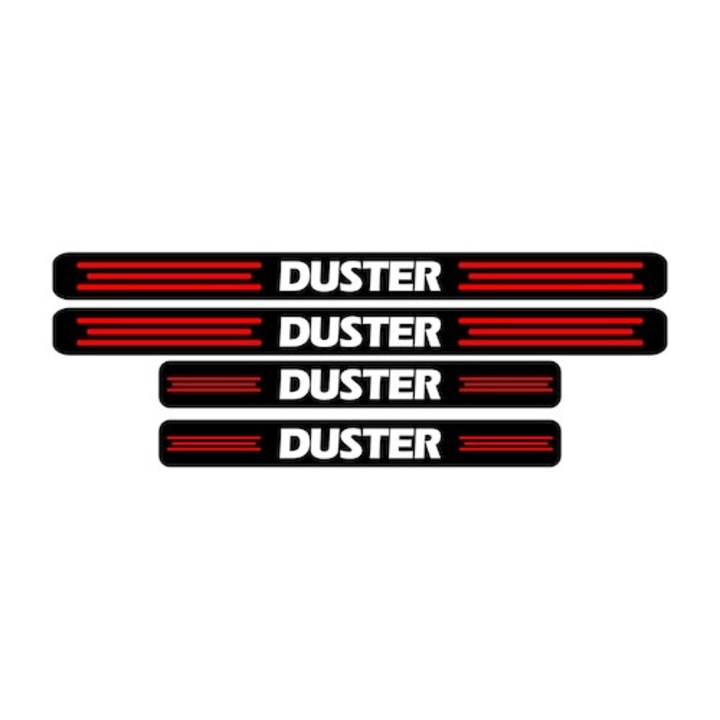 Set stickere praguri, negru-rosu-alb, Duster