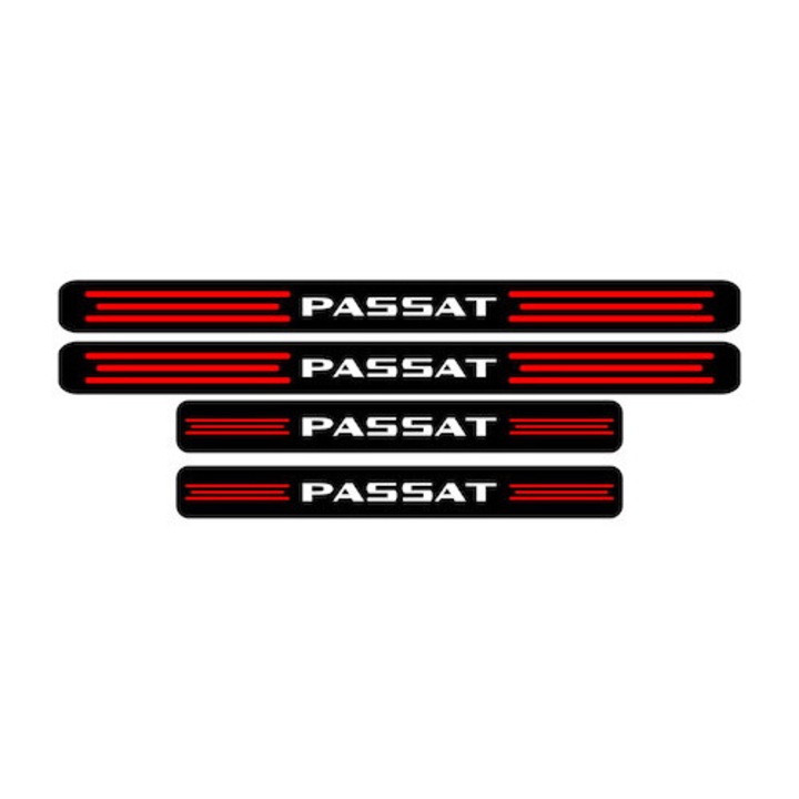 Set stickere praguri, negru-rosu-alb, Passat
