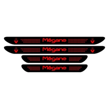 Set stickere praguri, negru - rosu, Megane Set stickere praguri, negru - rosu, Megane