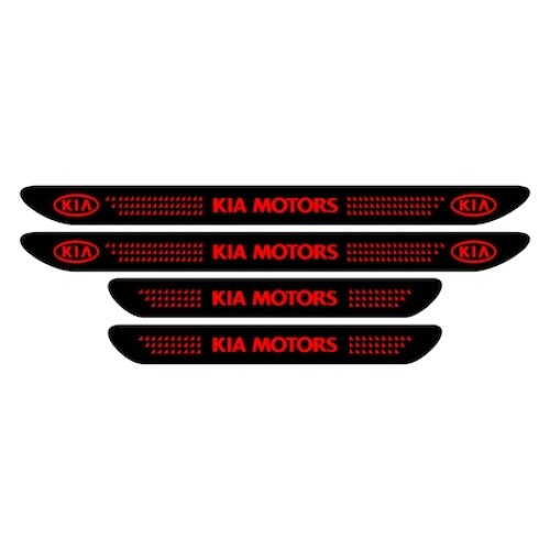 Set stickere praguri, negru - rosu, Kia Motors