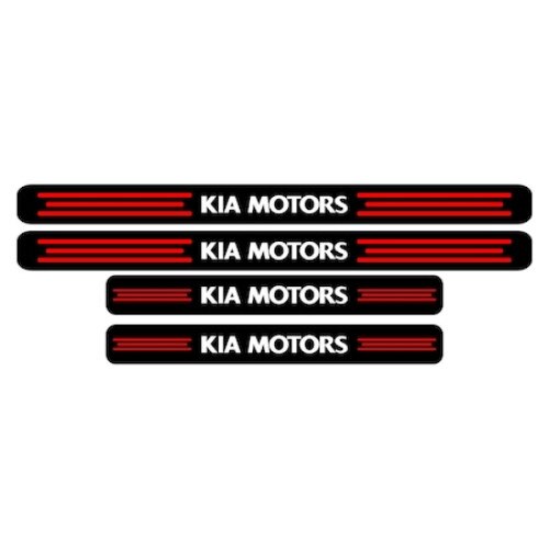 Set stickere praguri, negru-rosu-alb, Kia Motors