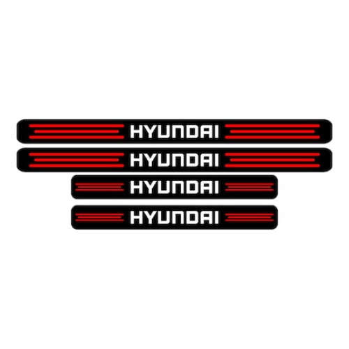 Set stickere praguri, negru-rosu-alb, Hyundai