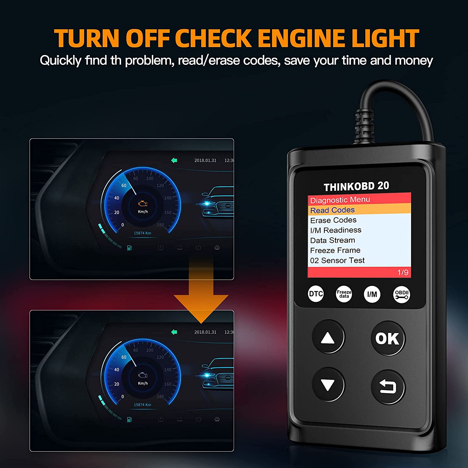 Tester Auto Universal Diagnoza Obd Can Iso Kwp J Pwm