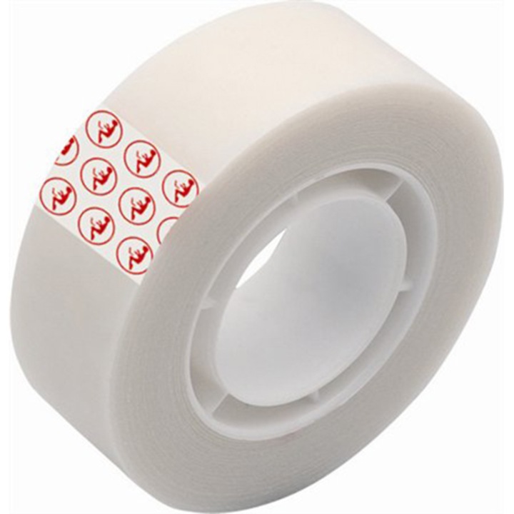Невидима самозалепваща се лента, Kores, Записваема, 19 mm x 33 m, Бяла
