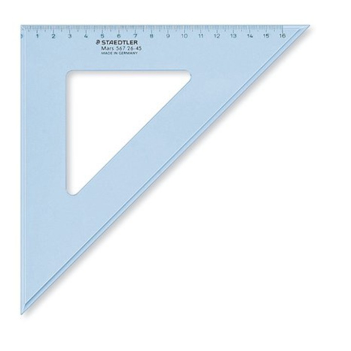 Echer, Staedtler, 25 cm, Albastru transparent