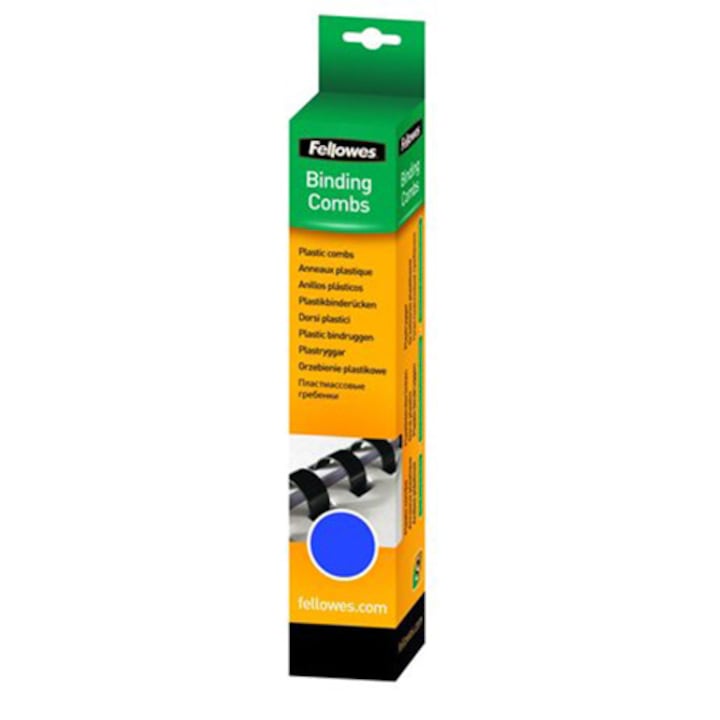 Fellowes spirál, műanyag, 12 mm, 56-80 lap, 25 db, kék