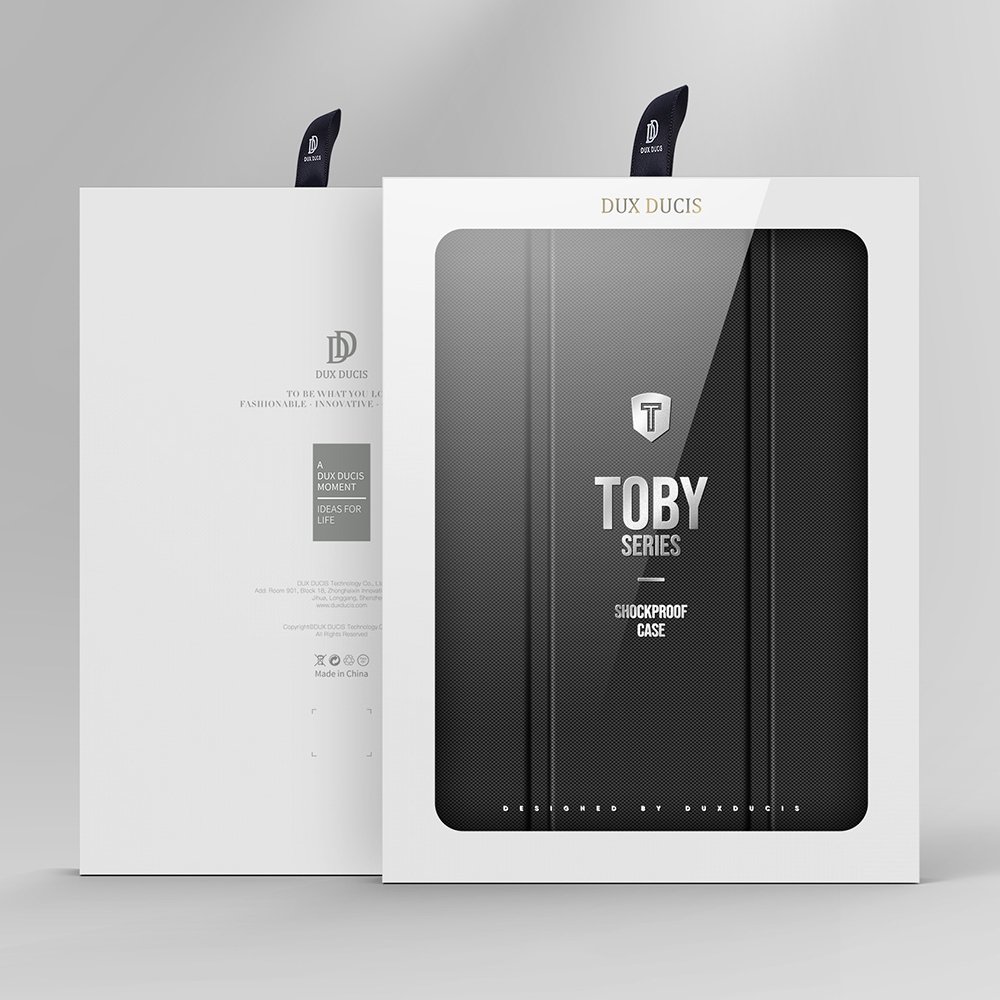 Husa inteligenta cu suport stylus DuxDucis, Toby, Pentru Samsung Galaxy Tab S7, 11", Negru