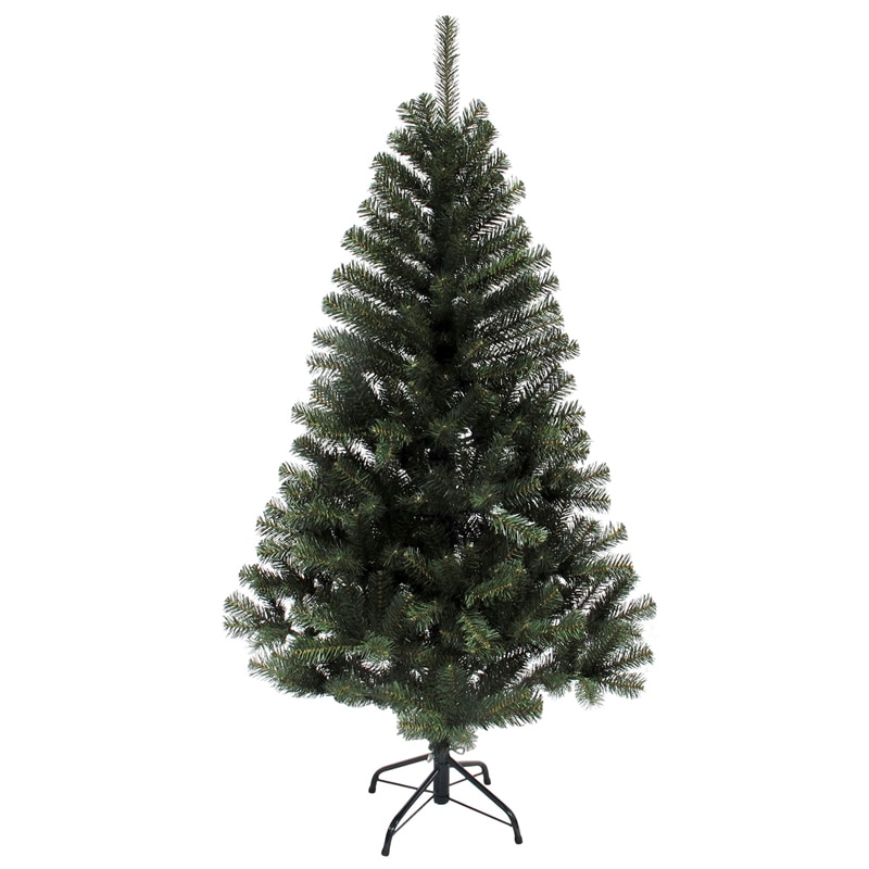 Brad artificial de Craciun , alb, 1.5 m, 400 crengute, include suport metalic