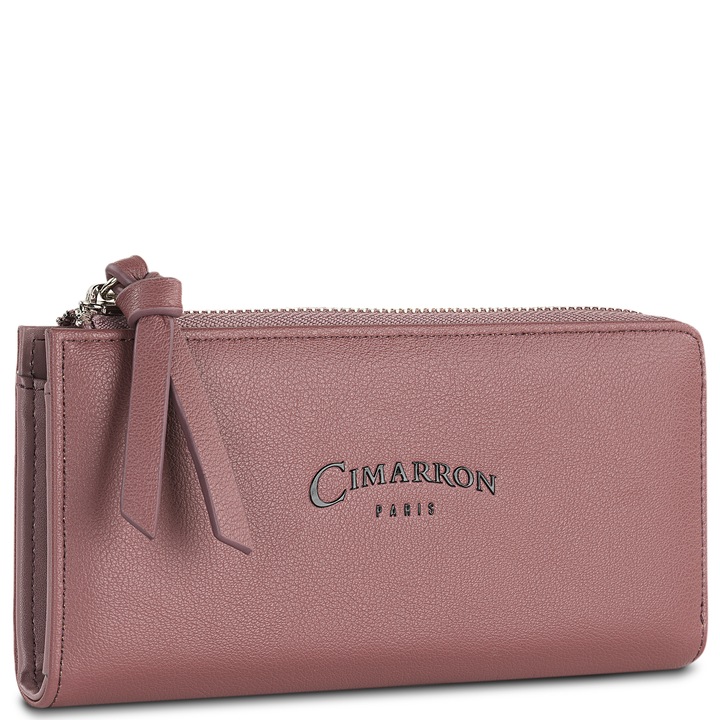 Portofel de dama CIMARRON 312301, 19x9,5x2 cm, Piele vegana, Mov