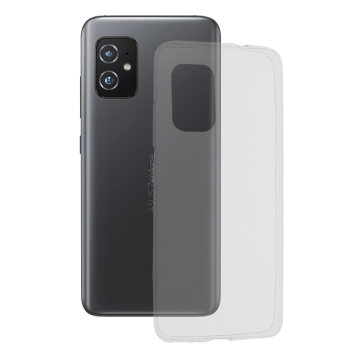 Macomi™ Clear Silicone защитен капак, за Asus Zenfone 8, Premium усещане на допир, Ергономичен и елегантен дизайн, Прозрачен