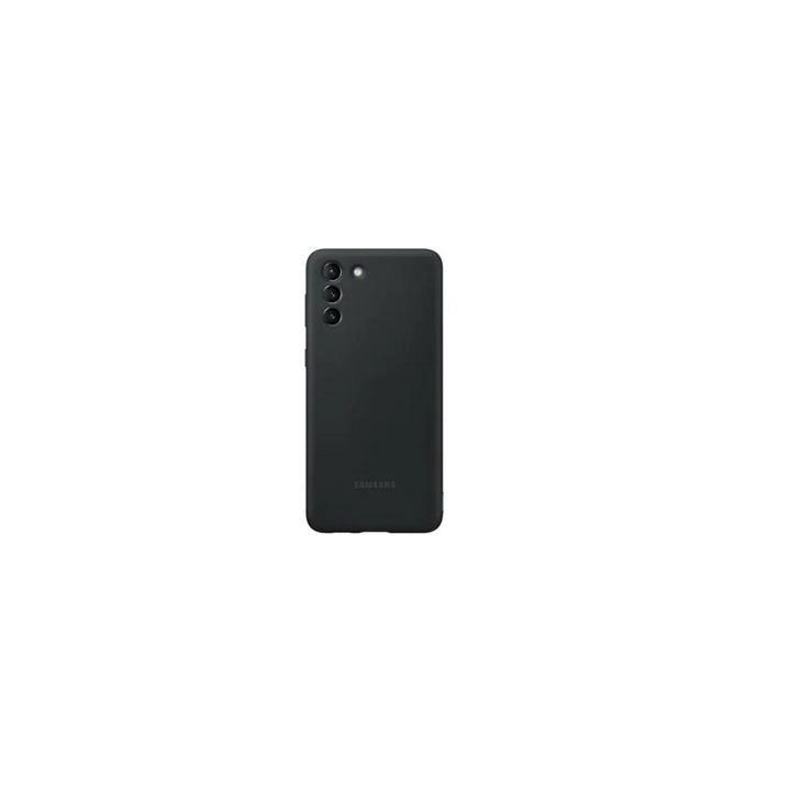 Samsung Szilikon védőtok, Samsung Galaxy S21 Plus / S21 Plus 5G telefonhoz, bumper, fekete