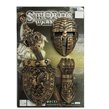Set armura, sabie, masca si manusa de jucarie pentru copii, luptator Set armura, sabie, masca si manusa de jucarie pentru copii, luptator
