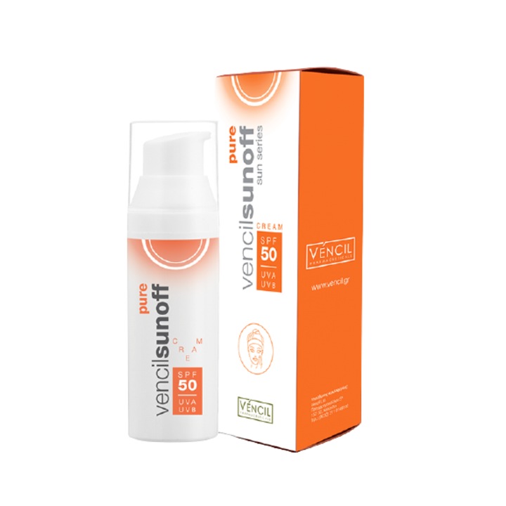 Crema de fata cu protectie solara, VENCIL, 50 SPF, cu extract de rodie, 50 ml