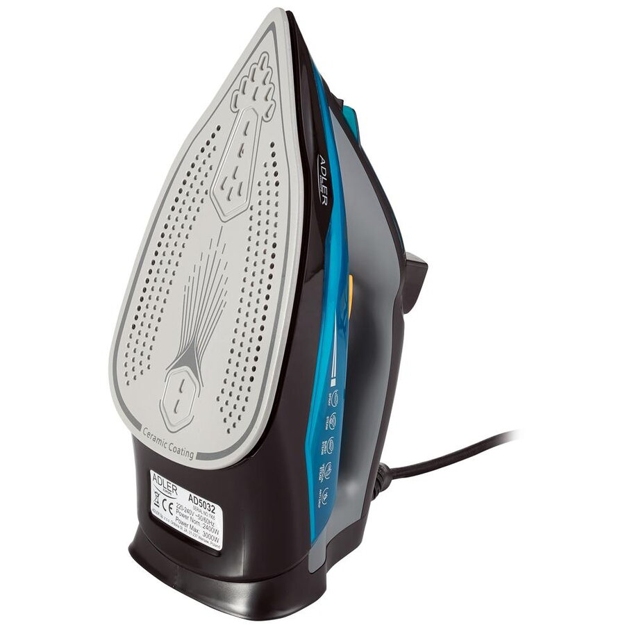 Fier de calcat AD5032 cu talpa din ceramica 3000W, 350ml, calcare orizontala si verticala, 5 functii, 4 sisteme inteligente