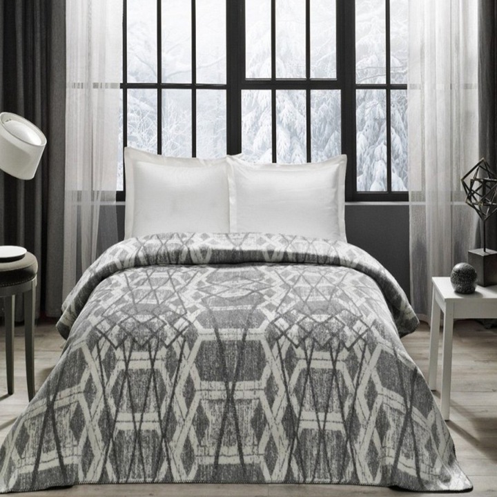 TAC pamut és vegyes szál takaró, 200 x 220 cm, Elina Szürke