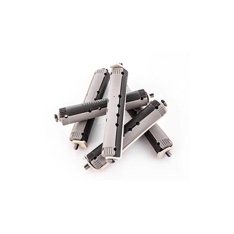 Set 12 bigudiuri lungi pentru permanent, labor pro, negru-gri