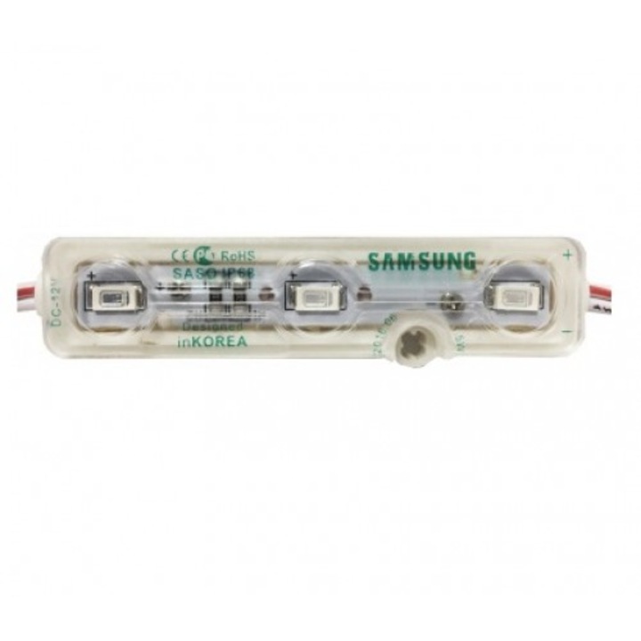Bara cu LED, 12V, rosu, 3 leduri, 158069