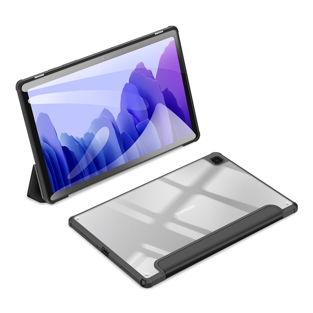 Husa Dux Ducis, Toby, Poliuretan, Piele ecologica, compatibil cu Samsung Galaxy Tab A7 10.4'' 2020, Negru