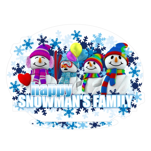 Figurina Craciun familie oameni de zapada, pvc 6mm, 35x25cm