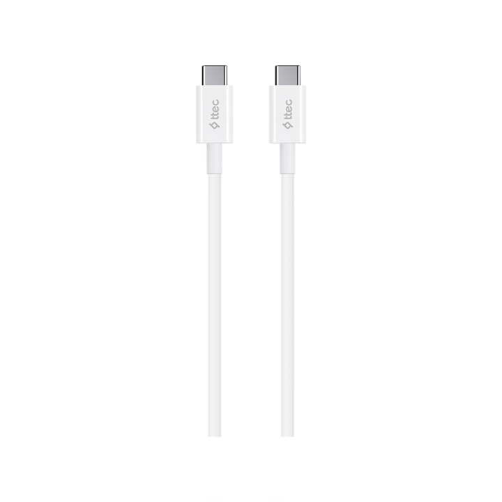 Кабел ttec, Type C, to, Type C, Cable, Бял