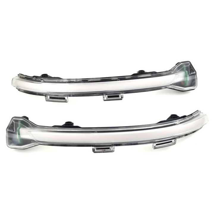 Set semnalizare dinamica oglinda lupa alba VW Golf 7, mk 7, GTI, 7.5, Sportsvan Touran
