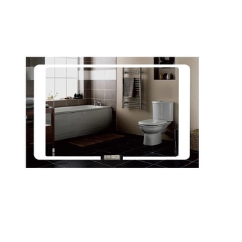 Oglinda Led Si Touch Cu Functie Dezaburire Si Ceas , J16, Smack , 95/60 cm Oglinda Led Si Touch Cu Functie Dezaburire Si Ceas , J16, Smack , 95/60 cm