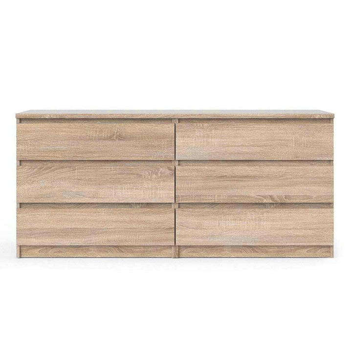 Timeless Tools 6 fiókos dupla komód 120x77x40 cm-es, Tölgy színű