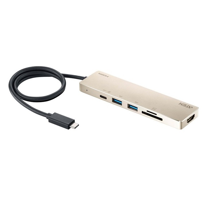 Докинг станция ATEN UH3239, USB-C, Multiport, с Power Pass-Through
