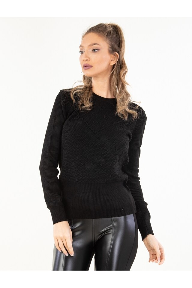 Pulover Dama Tibby Negru, marime universala