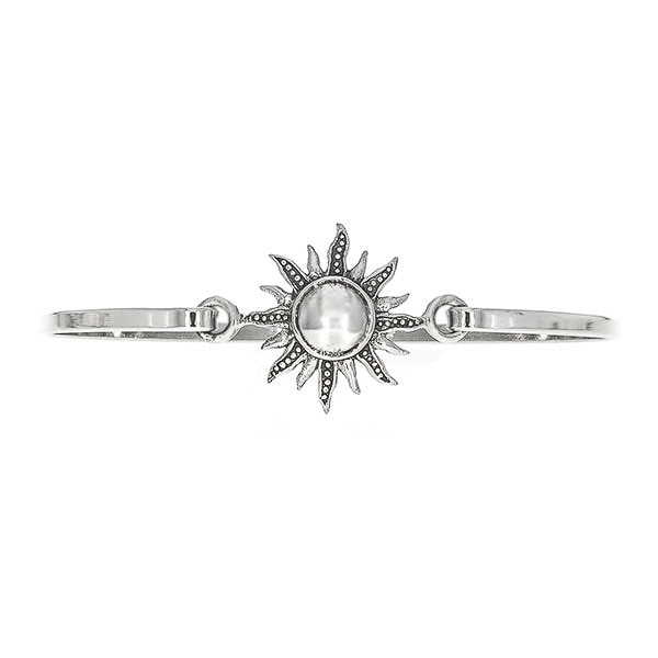 Bratara Argint Fixa cu Soare Antichizat 6cm diametru